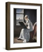 Young Woman Drawing, c.1801-Marie Denise Villers-Framed Giclee Print