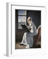 Young Woman Drawing, c.1801-Marie Denise Villers-Framed Giclee Print