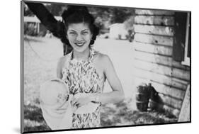 Young Woman Dries a Cooking Pot, Ca. 1939-null-Mounted Photographic Print