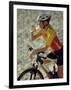 Young Woman Drinking Water While Sitting on a Bicycle-null-Framed Photographic Print