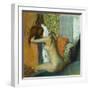 Young Woman Drying Her Neck-Edgar Degas-Framed Giclee Print