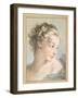 Young Woman, engraved by Louis Marin Bonnet-Francois Boucher-Framed Giclee Print