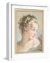 Young Woman, engraved by Louis Marin Bonnet-Francois Boucher-Framed Giclee Print