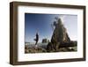 Young Woman Enjoying the Coast-Colin Brynn-Framed Photographic Print