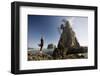 Young Woman Enjoying the Coast-Colin Brynn-Framed Photographic Print