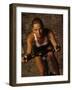 Young Woman Exercising on a Stationary Bike-null-Framed Photographic Print