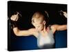 Young Woman Exercising with Dumbbells-null-Stretched Canvas