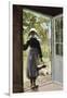 Young Woman from Boyardville (Ile D'Oléron) on the Doorstep-Anna Bilinska-Framed Giclee Print