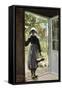 Young Woman from Boyardville (Ile D'Oléron) on the Doorstep-Anna Bilinska-Framed Stretched Canvas