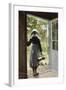 Young Woman from Boyardville (Ile D'Oléron) on the Doorstep-Anna Bilinska-Framed Giclee Print