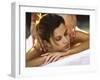 Young Woman Getting a Back Massage-null-Framed Photographic Print