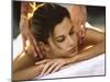 Young Woman Getting a Back Massage-null-Mounted Photographic Print