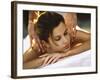 Young Woman Getting a Back Massage-null-Framed Photographic Print