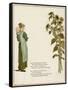 Young Woman Holding a Baby, with Sunflowers-Kate Greenaway-Framed Stretched Canvas