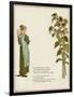 Young Woman Holding a Baby, with Sunflowers-Kate Greenaway-Framed Art Print