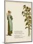 Young Woman Holding a Baby, with Sunflowers-Kate Greenaway-Mounted Art Print