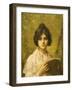 Young Woman Holding a Book-Alexei Alexeivich Harlamoff-Framed Giclee Print