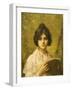 Young Woman Holding a Book-Alexei Alexeivich Harlamoff-Framed Giclee Print