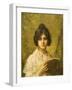 Young Woman Holding a Book-Alexei Alexevich Harlamoff-Framed Giclee Print