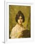 Young Woman Holding a Book-Alexei Alexeivich Harlamoff-Framed Giclee Print