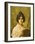 Young Woman Holding a Book-Alexei Alexeivich Harlamoff-Framed Giclee Print