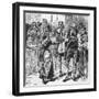 Young Woman Holding Her Dress While Speaking in Courtroom-null-Framed Giclee Print