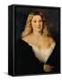 Young Woman in a Black Dress-Titian (Tiziano Vecelli)-Framed Stretched Canvas