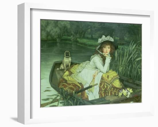 Young Woman in a Boat, or Reflections, circa 1870-James Tissot-Framed Giclee Print