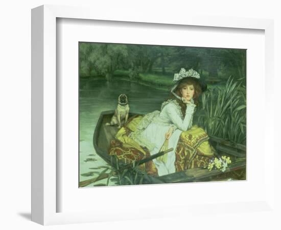 Young Woman in a Boat, or Reflections, circa 1870-James Tissot-Framed Premium Giclee Print