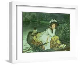 Young Woman in a Boat, or Reflections, circa 1870-James Tissot-Framed Giclee Print