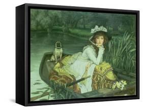 Young Woman in a Boat, or Reflections, circa 1870-James Tissot-Framed Stretched Canvas