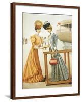 Young Woman in a Long Dress, an Illustration from Wiener Mode, 1902-null-Framed Giclee Print