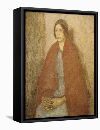 Young Woman in a Red Shawl-Gwen John-Framed Stretched Canvas