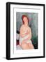 Young Woman in a Shirt, 1818-Amedeo Modigliani-Framed Premium Giclee Print