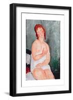 Young Woman in a Shirt, 1818-Amedeo Modigliani-Framed Giclee Print