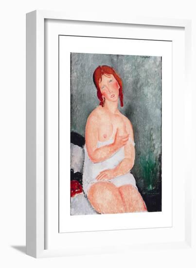 Young Woman in a Shirt, 1818-Amedeo Modigliani-Framed Giclee Print