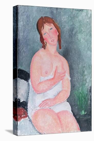 Young Woman in a Shirt, or the Little Milkmaid, 1917-18-Amedeo Modigliani-Stretched Canvas