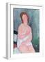 Young Woman in a Shirt, or the Little Milkmaid, 1917-18-Amedeo Modigliani-Framed Giclee Print