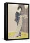 Young woman in a summer kimono,1920-Goyo Hashiguchi-Framed Stretched Canvas