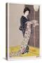 Young Woman in a Summer Kimono, 1920-Goyo Hashiguchi-Stretched Canvas