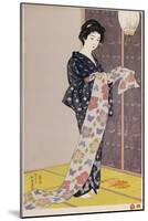 Young Woman in a Summer Kimono-Hashiguchi Goyo-Mounted Giclee Print