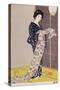 Young Woman in a Summer Kimono-Hashiguchi Goyo-Stretched Canvas