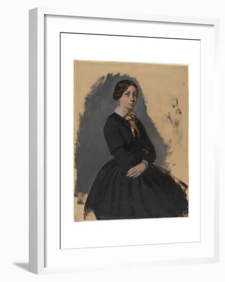 Young Woman in Black, 1861-5-Edgar Degas-Framed Giclee Print