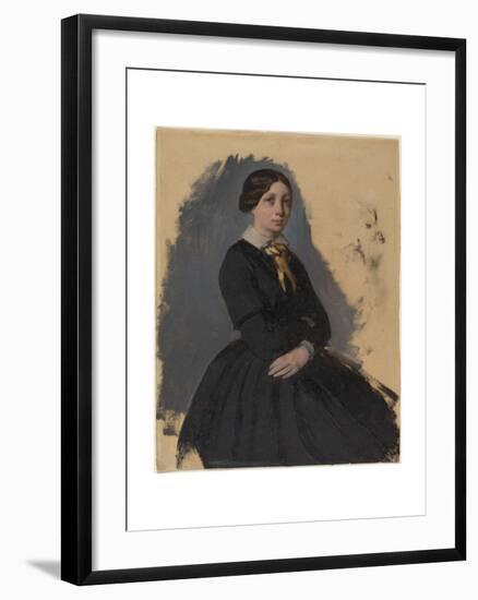 Young Woman in Black, 1861-5-Edgar Degas-Framed Giclee Print