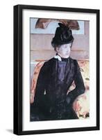 Young Woman In Black-Mary Cassatt-Framed Art Print