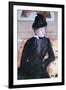 Young Woman In Black-Mary Cassatt-Framed Art Print