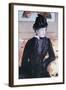 Young Woman In Black-Mary Cassatt-Framed Art Print