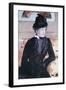 Young Woman In Black-Mary Cassatt-Framed Art Print