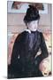 Young Woman In Black-Mary Cassatt-Mounted Art Print