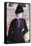 Young Woman In Black-Mary Cassatt-Framed Stretched Canvas